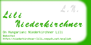 lili niederkirchner business card